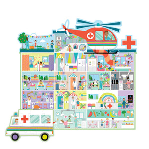 Floss & Rock 100pc. 3 in 1 Puzzle- Happy Hospital