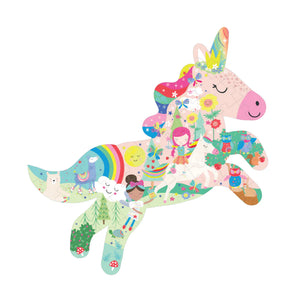 Floss & Rock 40pc. Puzzle- Rainbow Fairy Unicorn