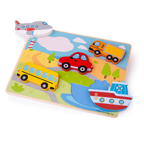 Bigjigs Chunky Lift Out Transport Puzzle