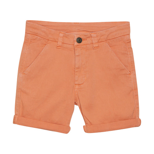 Minymo Cadmium Orange Twill Shorts