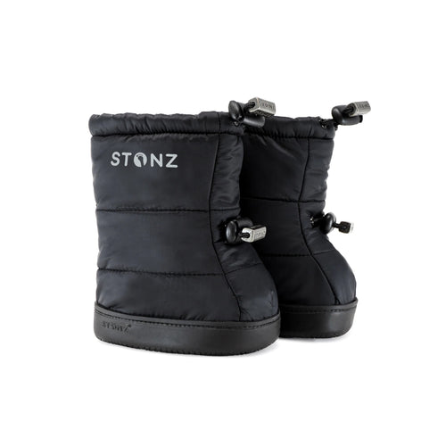 Stonz Toddler Puffer Booties- Solid Black