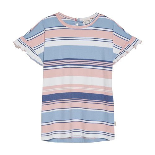 Minymo Dusty Pink & Blue Striped Tunic