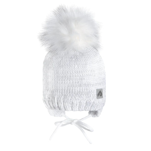 Perlimpinpin Winter Pom Pom Hat- Multi White