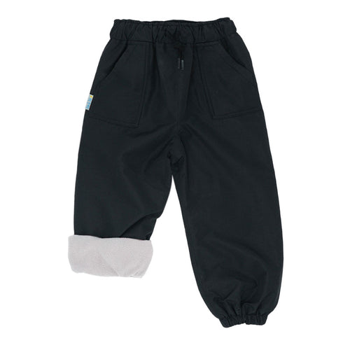 Jan & Jul Fleece-Lined Splash Pants- Black - 2T