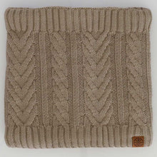 Load image into Gallery viewer, Calikids Cable Knit Teddy Lined Neckwarmer
